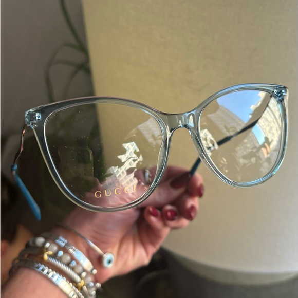 Authentic GUCCI 53mm Semi cat eye Acetate/Metal Optical Glasses New🔥 - Picture 3 of 11